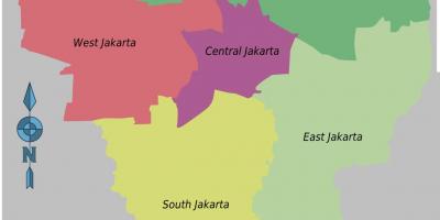 Mapa obszarów Dżakarta