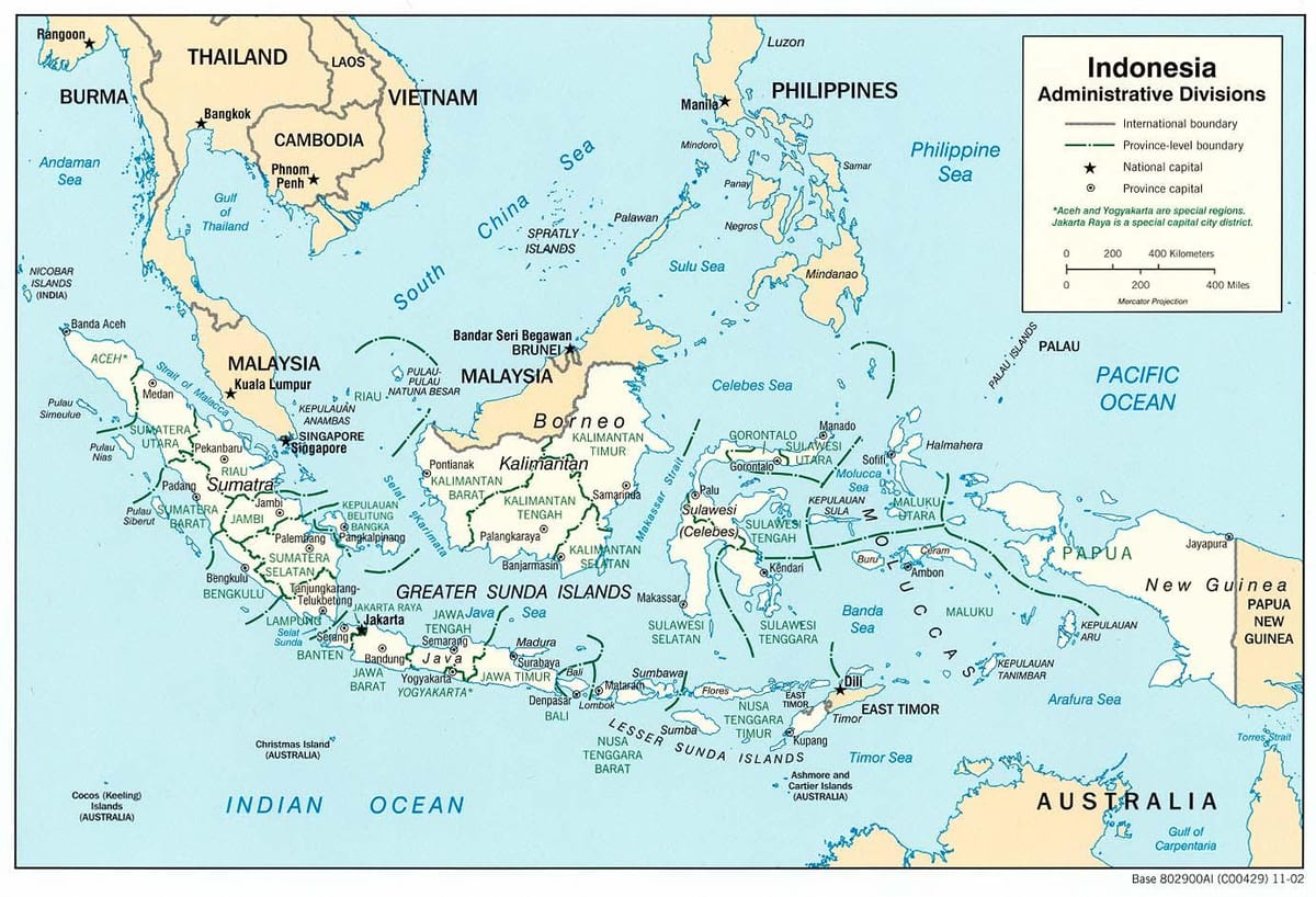 Dżakarta Indonezja na mapie świata