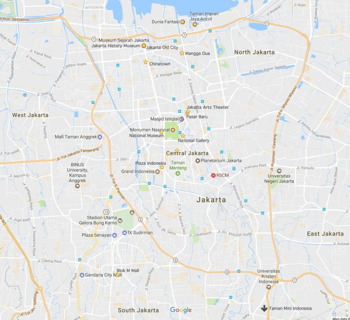 mapa Dżakarta Chinatown