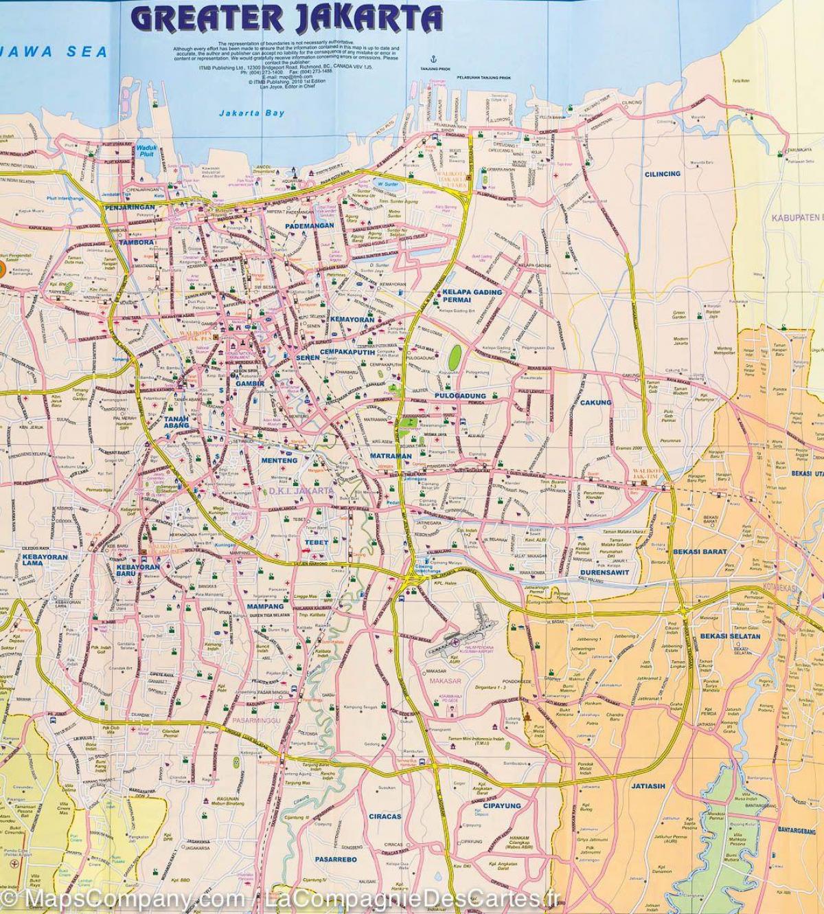mapa Dżakarta ulica