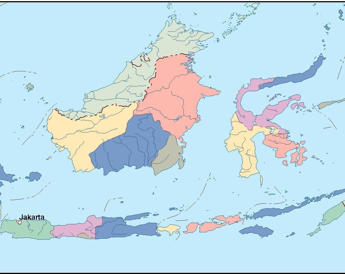 mapa Dżakarta mapa wektor 