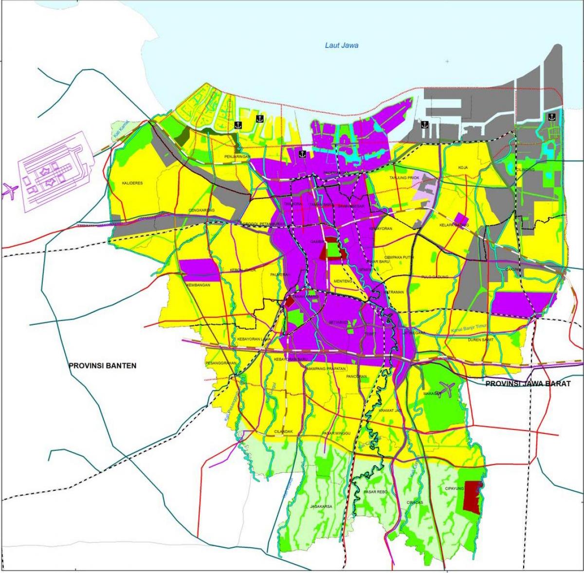 mapa Dżakarta CBD