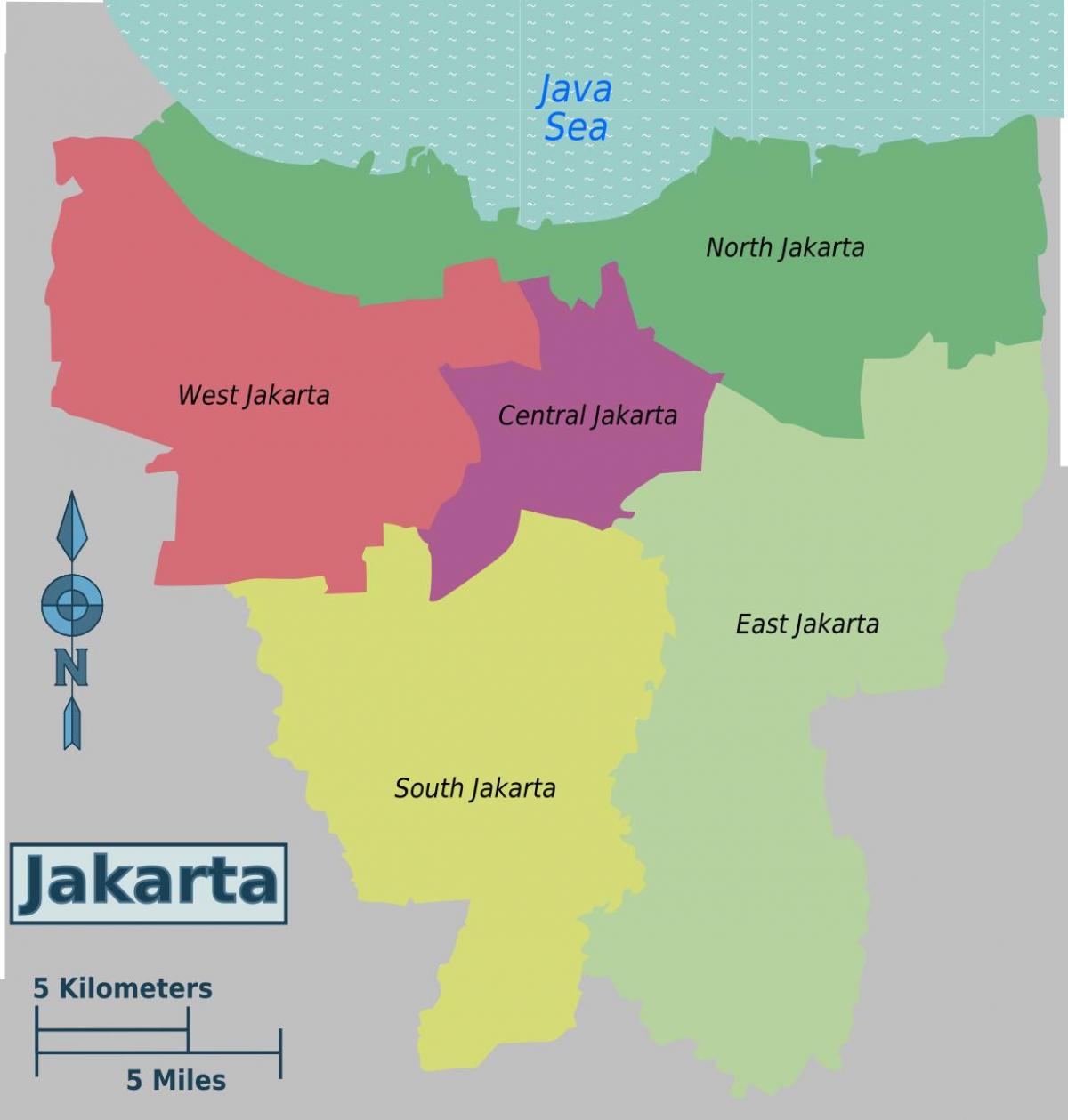 mapa obszarów Dżakarta