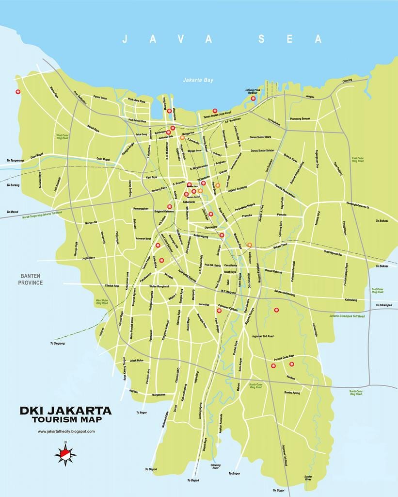mapa гармохи Dżakarta