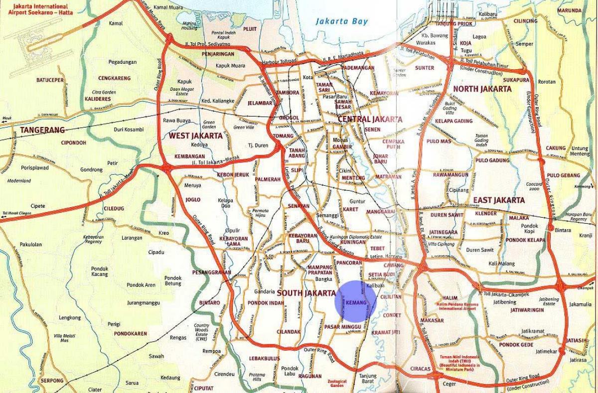 mapa Jakarta Dżakarta