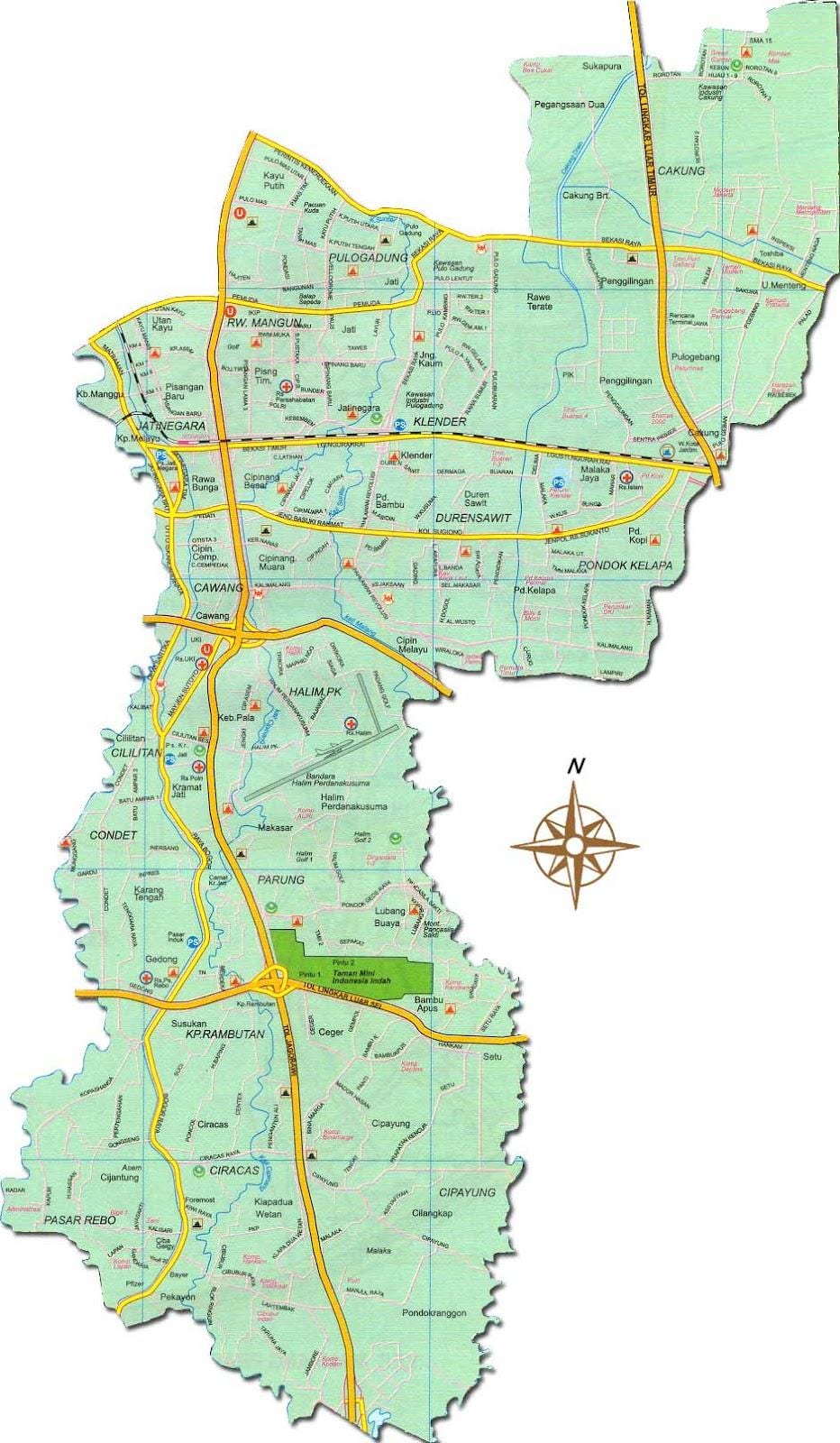 mapa Dżakarta Tomek lengkap