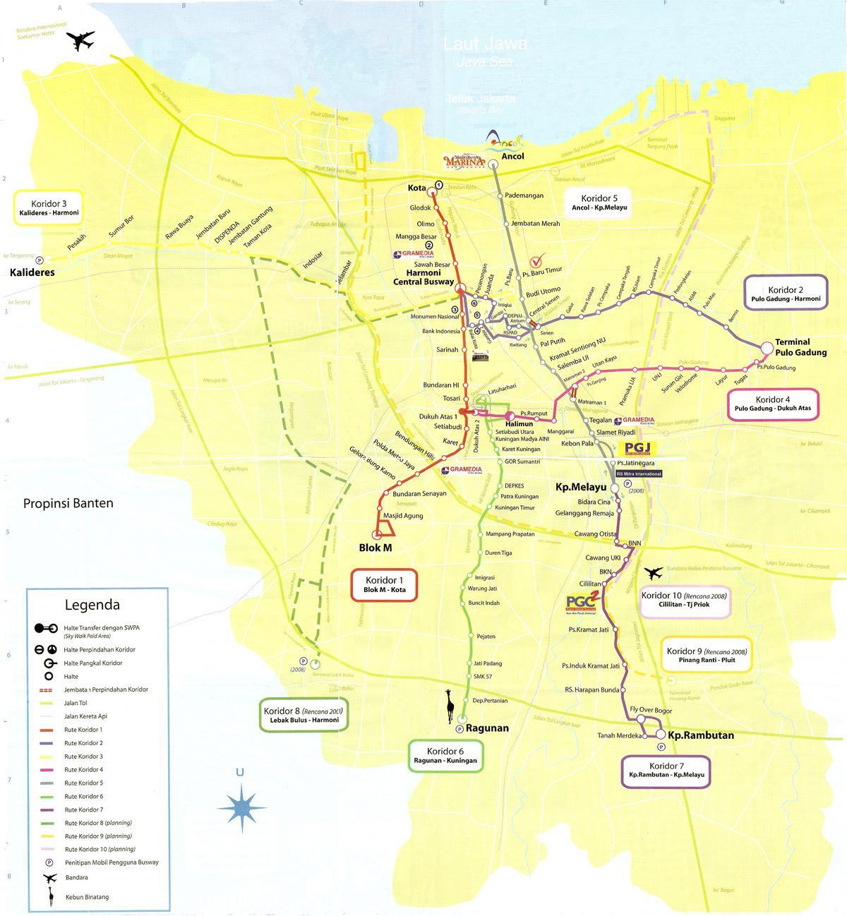 mapa mapa Jakarta Dżakarta