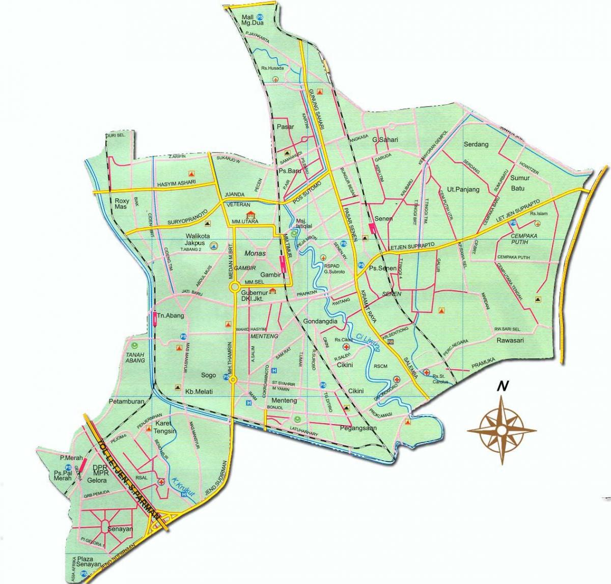 mapa Jakarta pusat