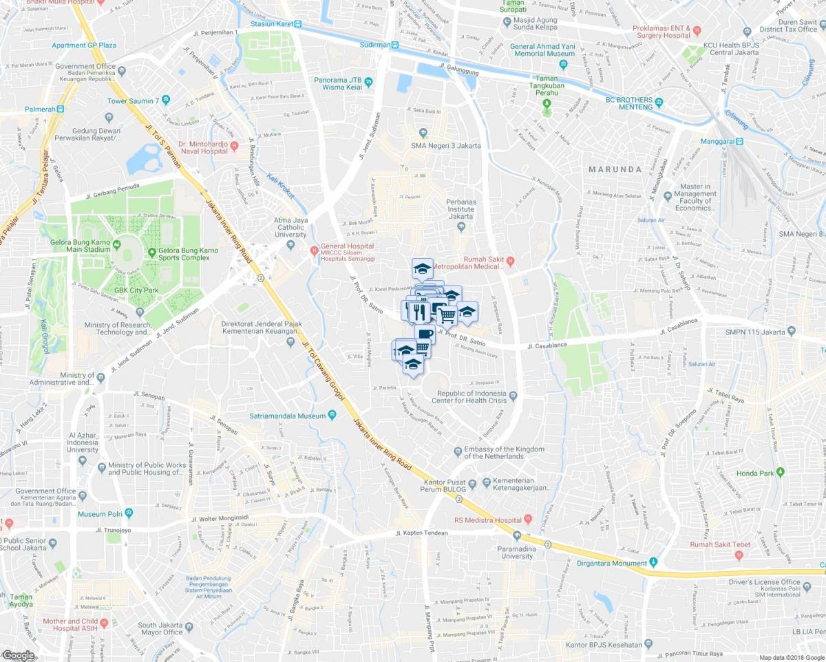 mapa Кунинган, Dżakarta