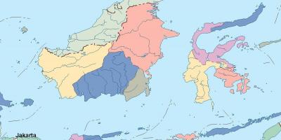 Mapa Dżakarta mapa wektor 