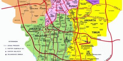 Mapa atrakcji Dżakarta