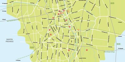 Mapa гармохи Dżakarta