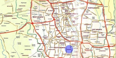 Mapa Jakarta Dżakarta