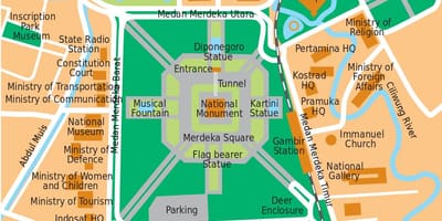 Mapa biurowych Dżakarta
