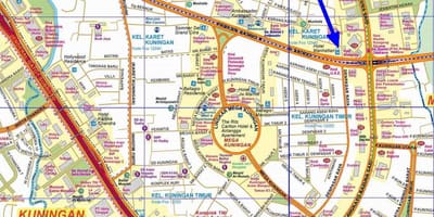 Mapa Południowej Dżakarcie