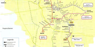 Mapa mapa Jakarta Dżakarta