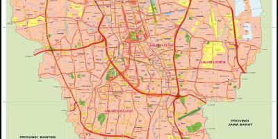 Miasto Dżakarta mapie