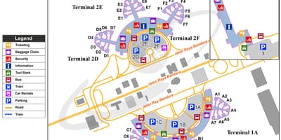 Terminal lotniczy dżakarta-Soekarno-Hatta 2 mapie